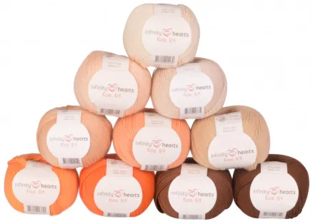 Infinity Hearts Rose 8/4 Garnpakke 29 Brune og Oransje Toner - 10 stk - Brune og Oransje Toner
