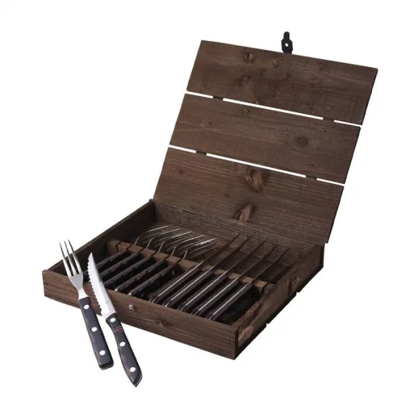Gense Old Farmer biff-/grillbestikk 12-delt - Tre/stål