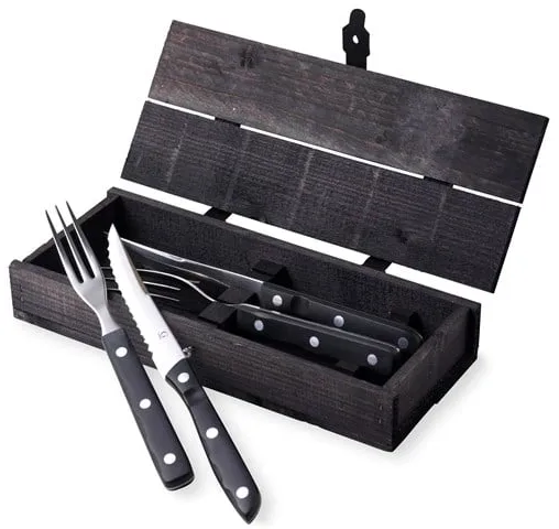 Gense Old Farmer Black steak/grill bestikk 4 deler